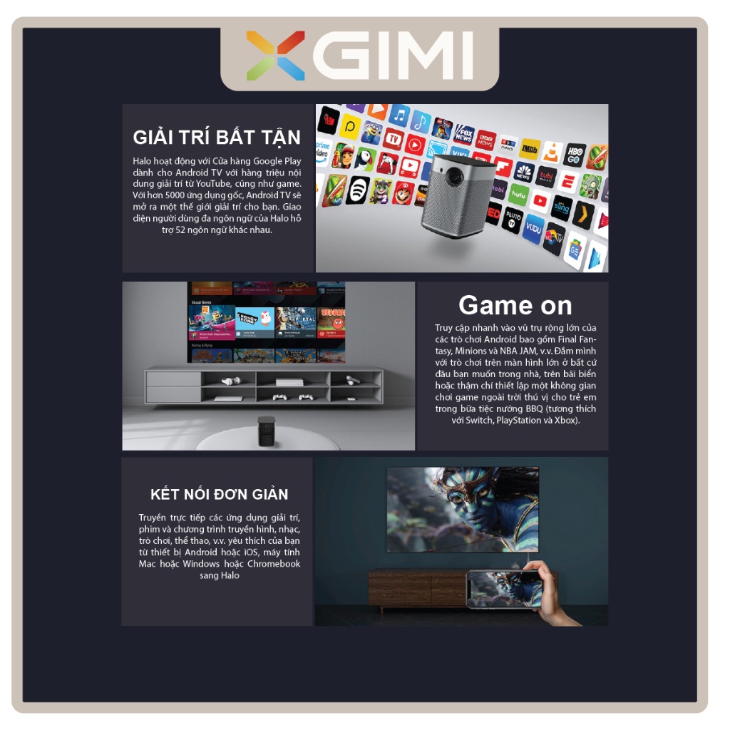 Máy chiếu thông minh Android XGIMI HALO +