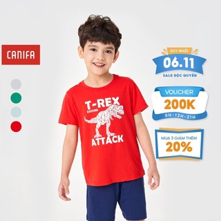 Bộ quần áo bé trai CANIFA chất liệu cotton pha 2LS23S002