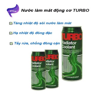 Nước làm mát đông cơ ô tô TURBO màu xanh 500ml (24 chai/ thùng)