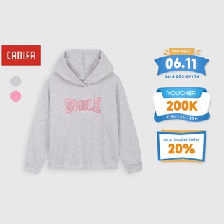 Áo nỉ bé gái CANIFA áo hoodie có mũ in hình 1TW22W012