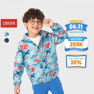 Áo khoác gió bé trai CANIFA chất liệu 100% polyester 2OT22W001