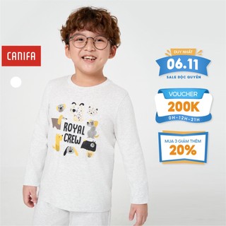 Bộ mặc nhà bé trai CANIFA dài tay chất liệu cotton 2LS22W024