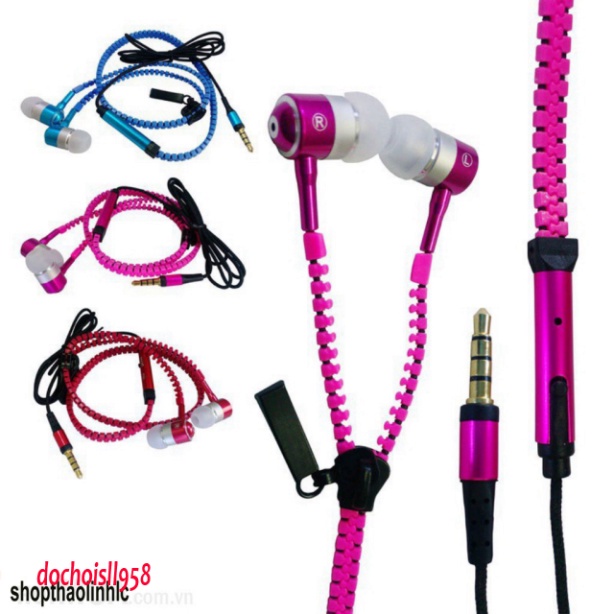 [NHIỀU MÀU] headphone DÂY KÉO trang điểm headphone giá thành rẻ CÓ MIC TUỔI TEE