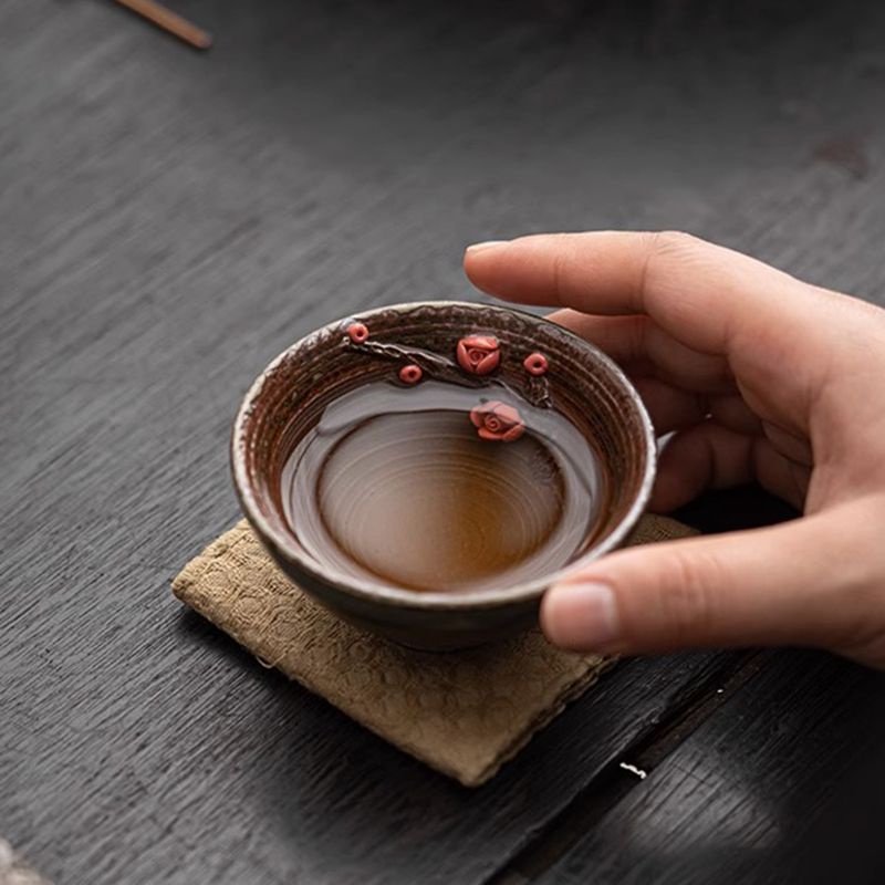 Bộ Tách Uống Trà Bằng Gỗ pu Phong Cách kung fu Cổ Điển