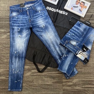  Quần Jean Nam DSQ Xanh Trơn Mài Bạc 4 Cúc Quần Bò dsq2 xanh chấm sơn thêu chữ thời trang cao cấp hot trend 