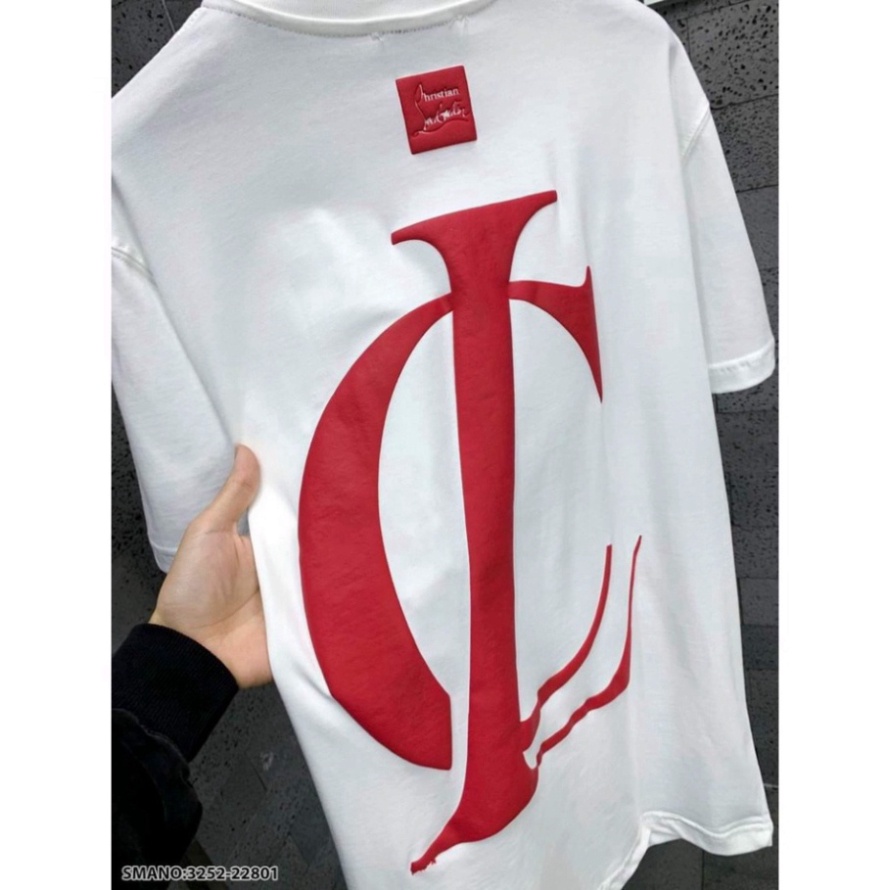 Áo Louis Vuitton Đen Trắng chữ Vàng Áo Thun LV Chất Vải Cotton Co Giãn 4 Chiều