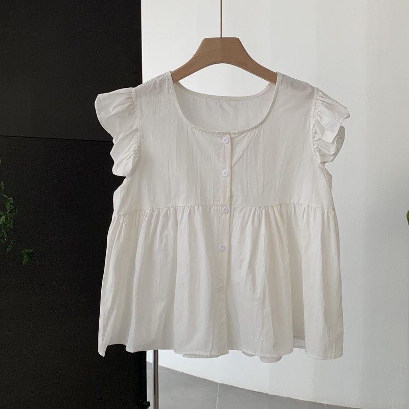 Áo babydoll,áo sơ mi babydoll nữ dáng rộng cánh tiên