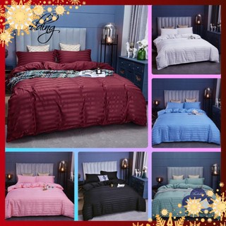 Bộ chăn ga gối 💎SALE💎 Cotton sọc 3f miễn phí bo chun theo yêu cầu chăn ga Hàn Quốc đủ màu đủ size chất liệu nhập khẩu