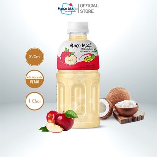 Nước trái cây với thạch dừa Mogu mogu hương táo 320ml