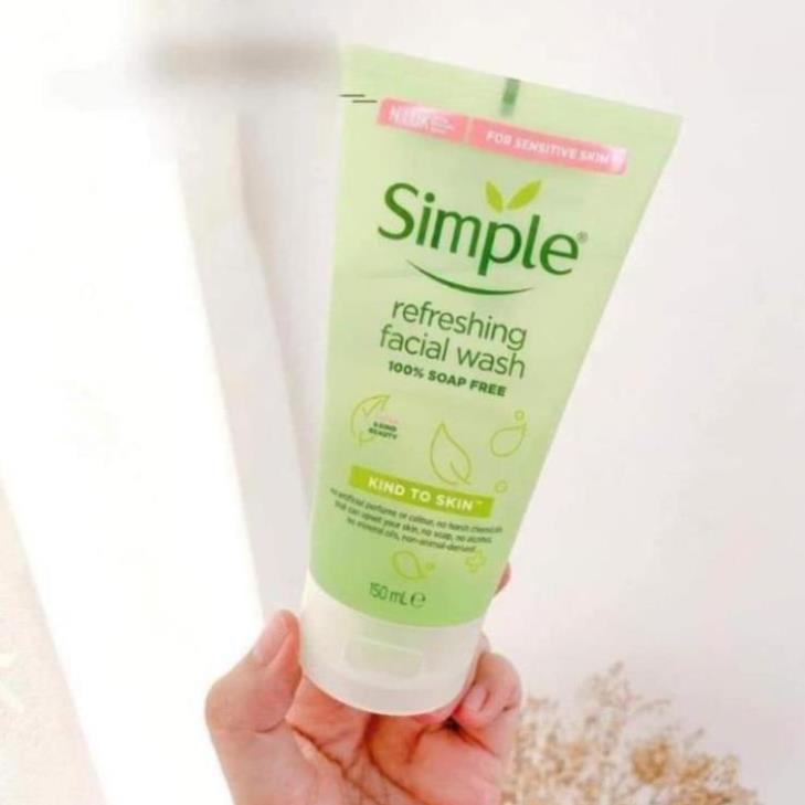 Sữa Rửa Mặt Simple Gel Kind To Skin Refreshing Facial Wash Gel 150ml - MIN SKINCARE