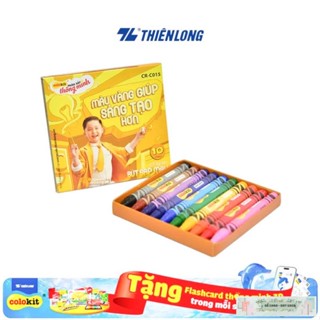  Bút Sáp Màu Thiên Long Colokit CR-C015 - 10 màu tươi sáng thông dụng an toàn cho bé sáng tạo tô màu vẽ tranh   TL 