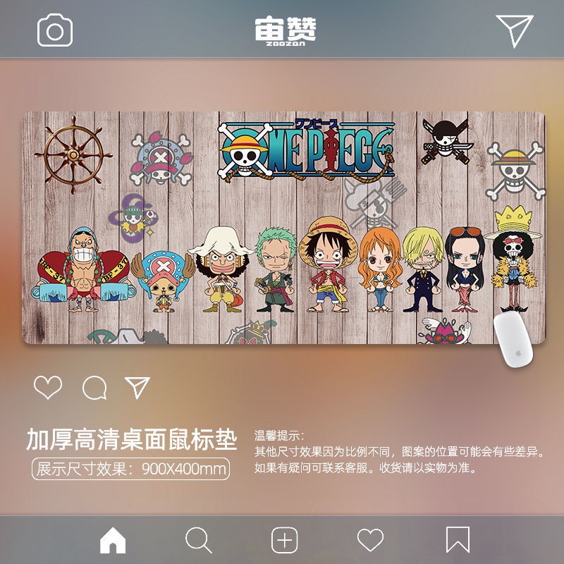 Tấm Lót Chuột Và Bàn Phím Máy Tính Cỡ Lớn Họa Tiết one piece Đơn Giản Dành Cho Văn Phòng