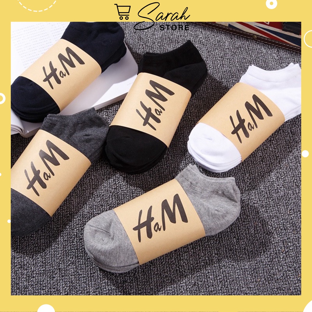 Sét 5 đôi tất nam nữ HM chống hôi chân hàng đẹp