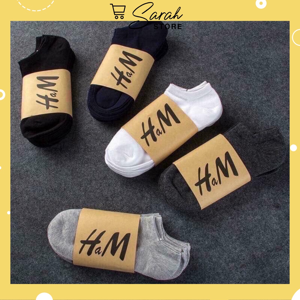 Sét 5 đôi tất nam nữ HM chống hôi chân hàng đẹp