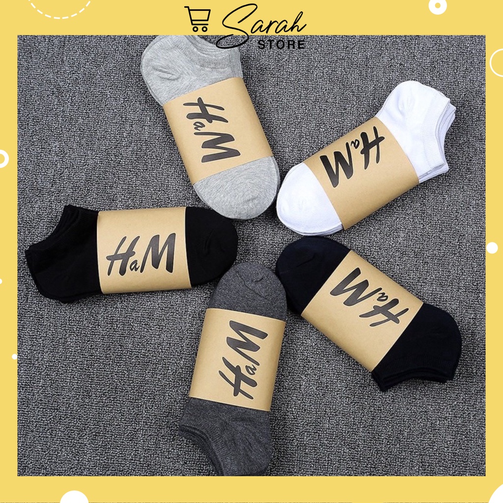 Sét 5 đôi tất nam nữ HM chống hôi chân hàng đẹp