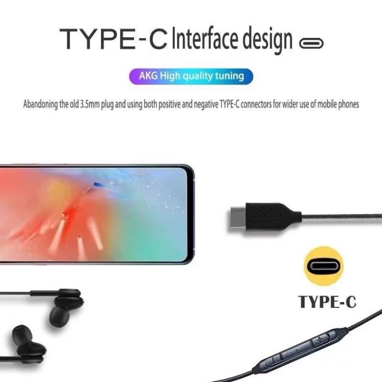 Tai Nghe Nhét Tai SS AKG s10-s10 plus màu đen jack cắm Type-C và 3.5mm  Bảo Hành 12 Tháng 1 Đổi 1 Paolu Store VN