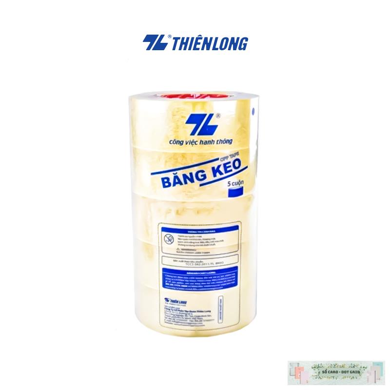Combo 5 Băng keo Trong Thiên Long BKT-060- 60 yards / TL