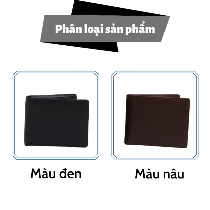 Ví Nam Da Bò Cao Cấp - Bóp Nam Tặng Kèm Hộp Dùng Làm Quà Tặng - TRONBO