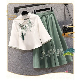 Bộ Đầm Hán Phục Cách Tân plus size 2023 11.4 Thời Trang Cho Nữ