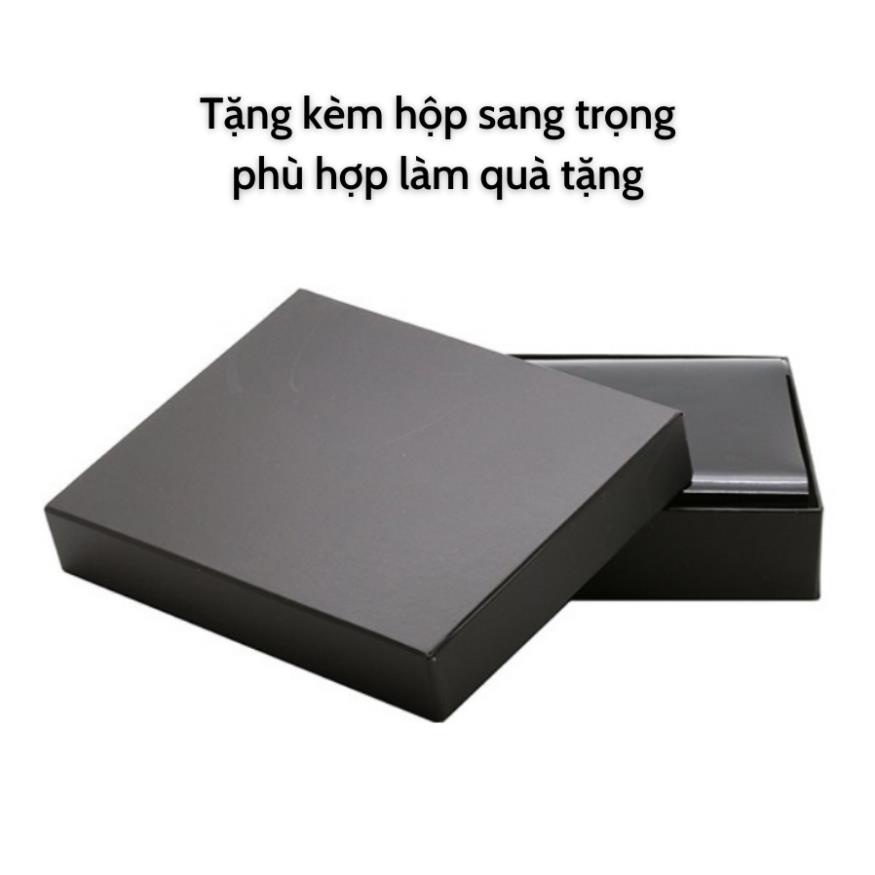 Ví Nam Da Bò Cao Cấp - Bóp Nam Tặng Kèm Hộp Dùng Làm Quà Tặng - TRONBO