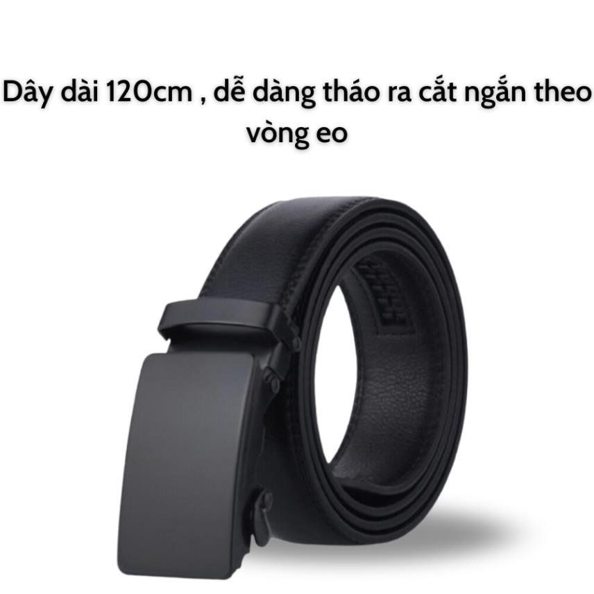 Thắt Lưng Nam Da Bò Khóa Tự Động Cao Cấp - Dây Nịt Nam Tặng Kèm Hộp - D06