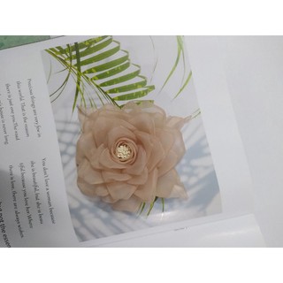 Hoa cài áo handmade Joli màu be