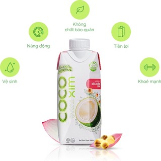 Nước dừa xiêm Cocoxim vị sen 330ml