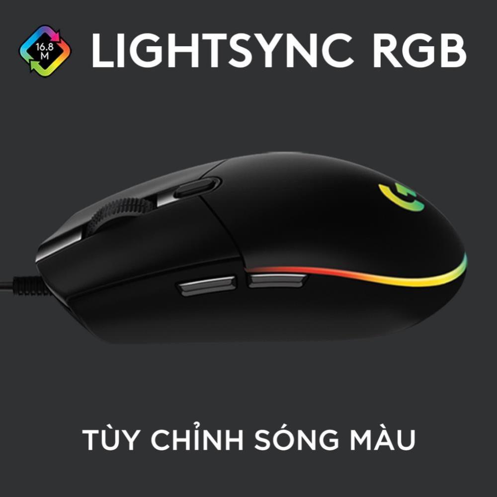 Chuột Game Có Dây Logitech G102 Lightsync - Tùy Chỉnh RGB, 6 Nút Lập Trình, Nhẹ, Siêu Bền, Siêu xịn - PAOLU