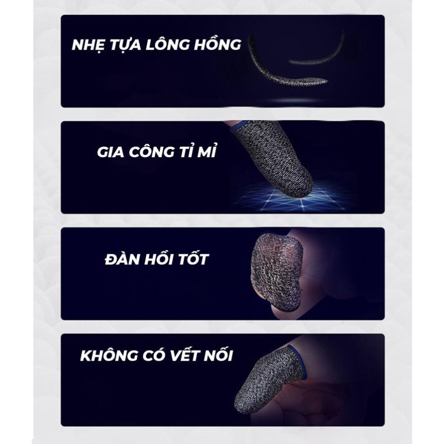 Bao Tay Chơi Game Shezi/Memo Paolu Sợi Bạc Phù Hợp Khi Chơi Liên Quân mobile FF PUBG ROS trên điện thoại