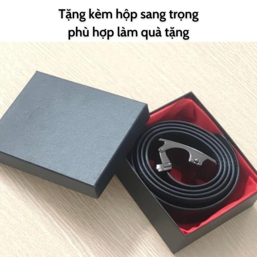 Dây Nịt Nam Da Bò Thời Trang - Thắt Lưng Nam Siêu Bền Đẹp, Tặng Kèm Hộp - TLS
