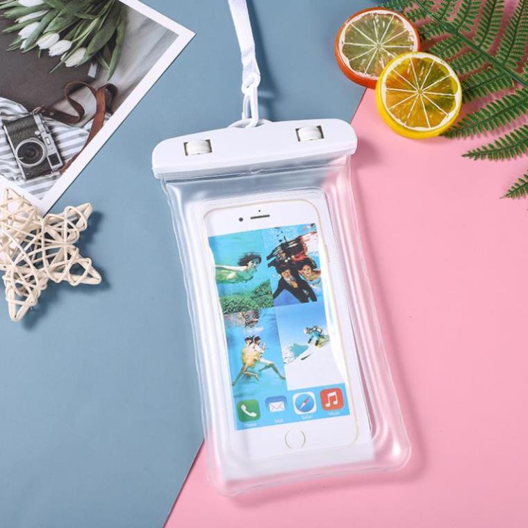 Túi Đựng Điện Thoại Chống Nước Có Phao Dây Bao Đeo Cổ Mini Bọc ĐT IP/SS Bỏ Ví Nam Nữ Xe Máy Đi Biển Siêu Tiện - Paolu