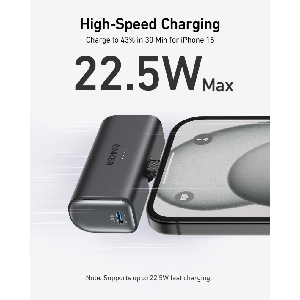 Sạc Dự Phòng Anker A1653 22.5W Gập Chân Tiện Lợi 5000mah - Bảo hành 12 tháng