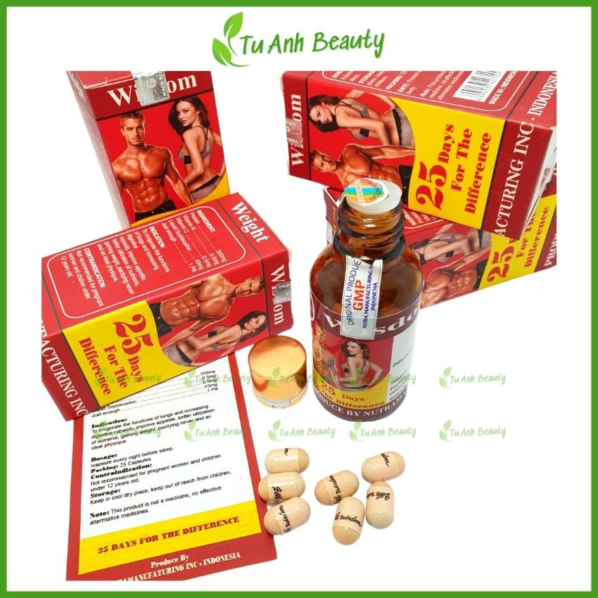 Tăng cân wisdom weight, combo 3 hộp wisdom weight chính hãng indonesia, tăng cân an toàn hiệu quả và không tích nước