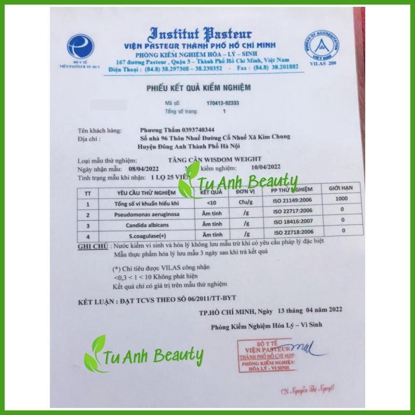 Tăng cân wisdom weight, combo 3 hộp wisdom weight chính hãng indonesia, tăng cân an toàn hiệu quả và không tích nước