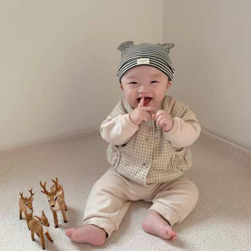 Áo ghile trần bông phong cách Hàn cho bé