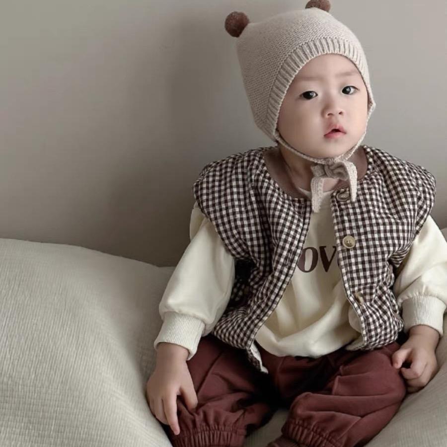 Áo ghile trần bông phong cách Hàn cho bé