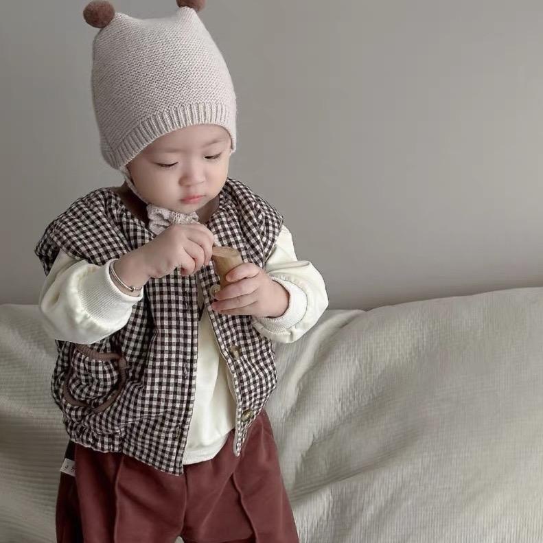Áo ghile trần bông phong cách Hàn cho bé