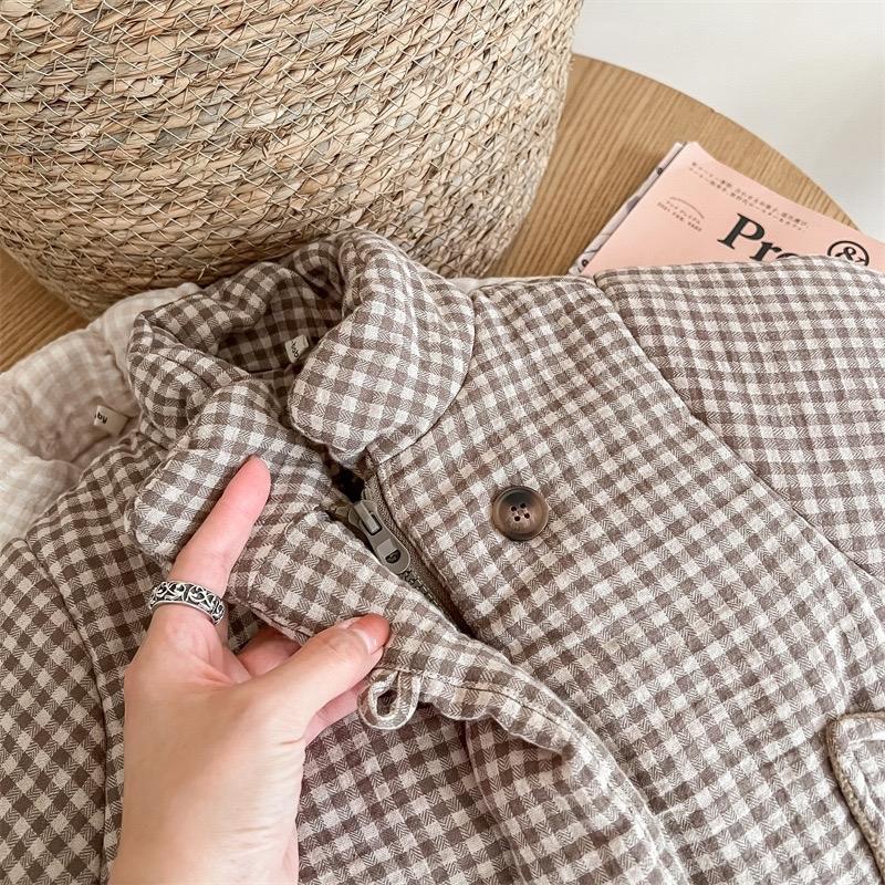 Áo khoác trần bông lót nỉ phong cách Hàn