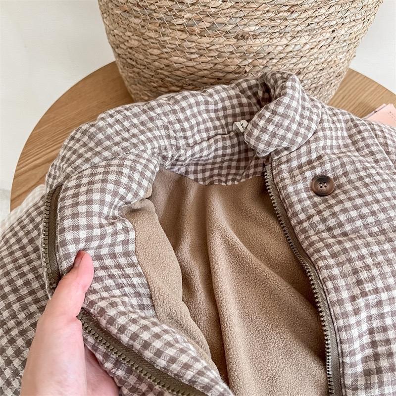 Áo khoác trần bông lót nỉ phong cách Hàn