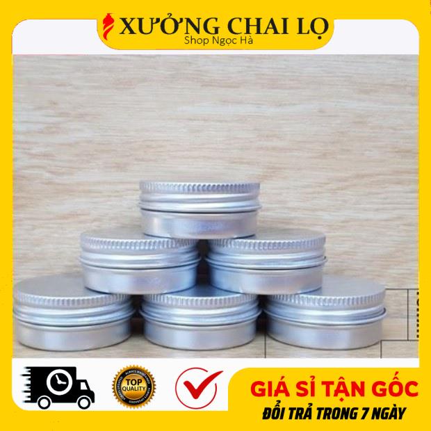 Hộp Nhôm 10g,20g,50g,100g Vặn Đáy Đựng Son Môi, Sáp Ong , Phụ Kiện Du Lịch