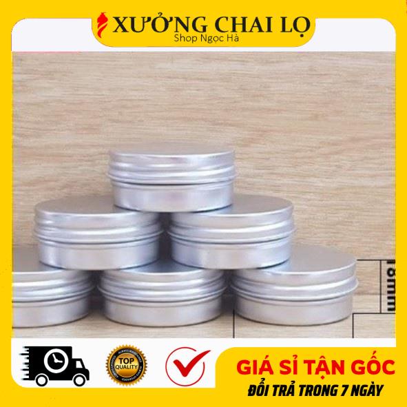 Hộp Nhôm 10g,20g,50g,100g Vặn Đáy Đựng Son Môi, Sáp Ong , Phụ Kiện Du Lịch