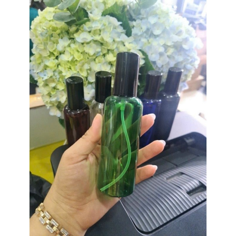 Lọ Xịt Phun Sương ❤ Siêu Rẻ ❤ Chai Nhựa Pet Nút Phun Sương Đen Dài 100ml,50ml,30ml,20ml Đựng Nước Hoa, Tinh Dầu
