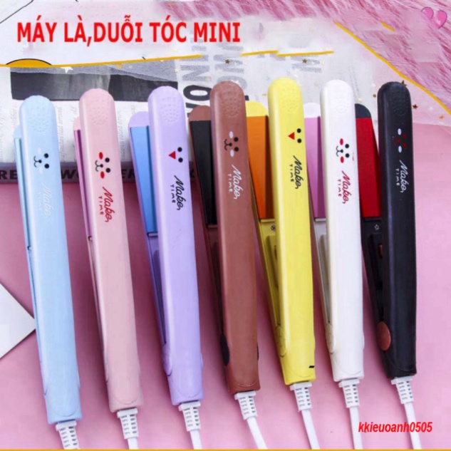 (sỉ 1x) Máy là tóc máy uốn tóc máy dập xù tóc máy bấm tóc máy làm xoăn tóc mini