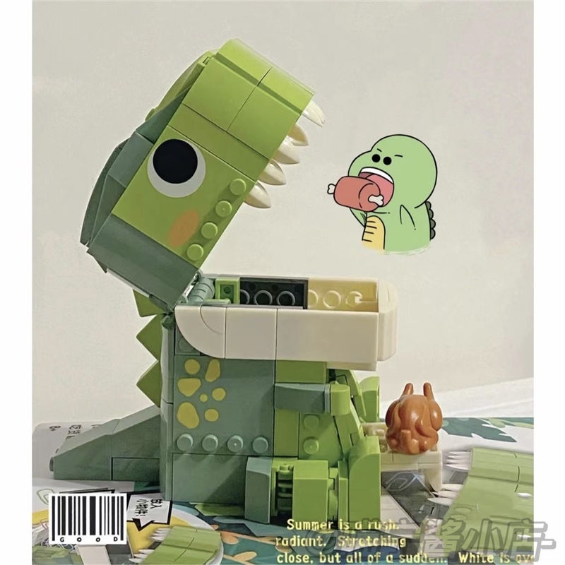 Bộ Đồ Chơi Lắp Ráp lego diy Hình Khủng Long Trái Tim Dễ Thương Sáng Tạo Cho Bé Gái