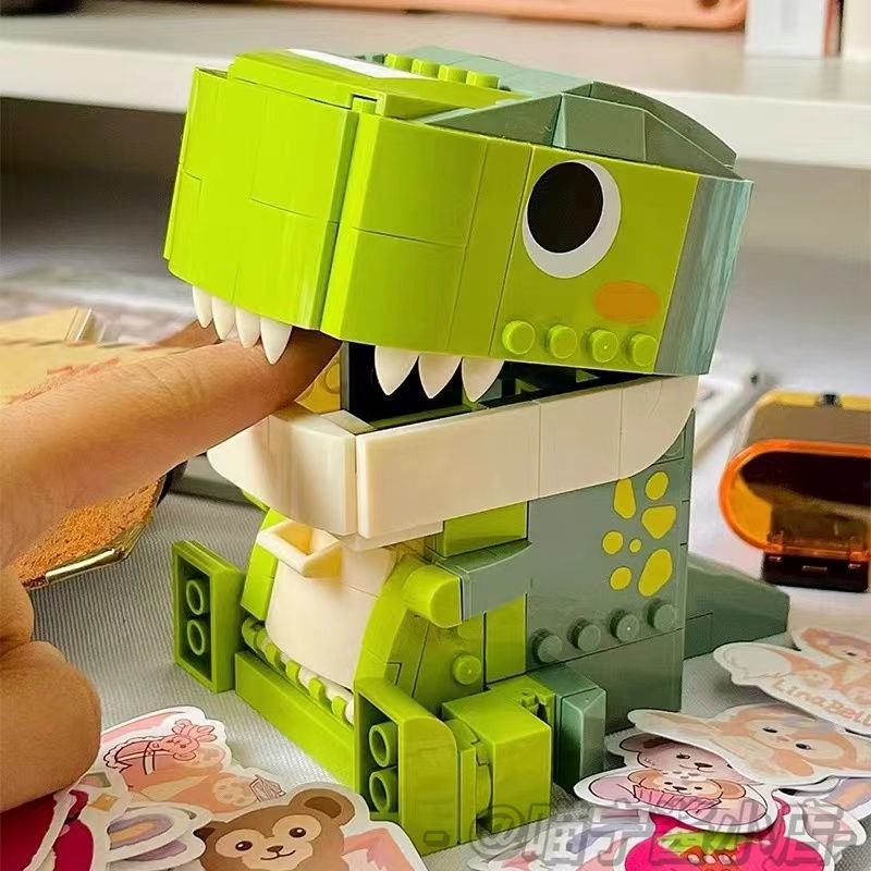 Bộ Đồ Chơi Lắp Ráp lego diy Hình Khủng Long Trái Tim Dễ Thương Sáng Tạo Cho Bé Gái