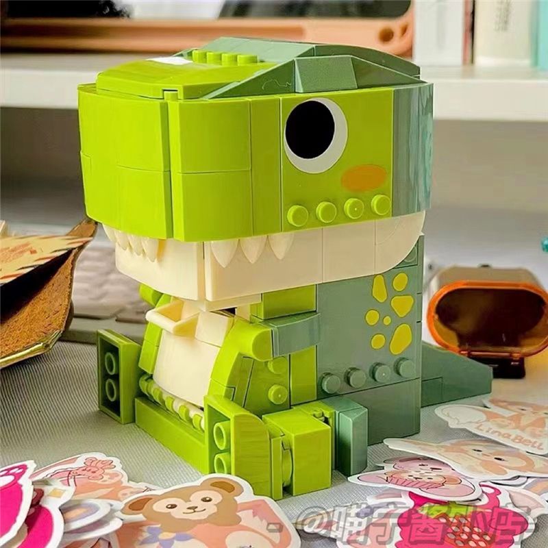 Bộ Đồ Chơi Lắp Ráp lego diy Hình Khủng Long Trái Tim Dễ Thương Sáng Tạo Cho Bé Gái