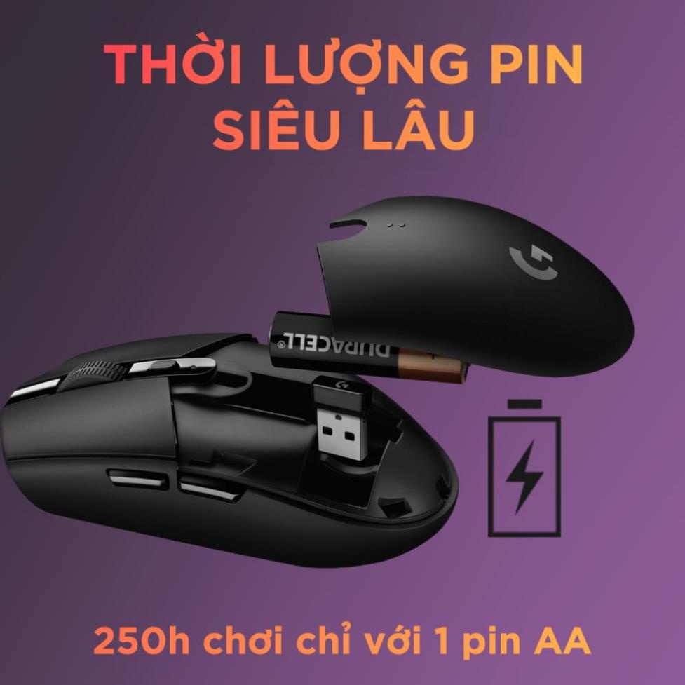 Chuột Game Không Dây Logitech G304 - Nhẹ, 6 Nút Lập Trình, Pin 250H, Siêu Tiện Lợi, Siêu xịn - Paolu