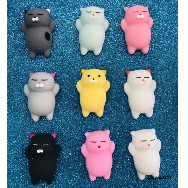 [Mèo Bụng Bự] Squishy mochi xinh đẹp thư giãn xả stress, mềm bóp đã-Squishy Mochi Hình Thú Dễ Thương