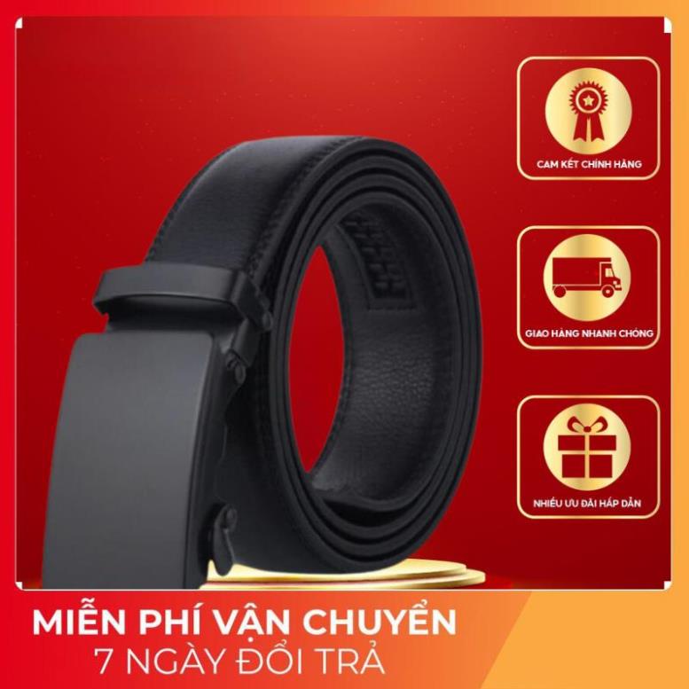 Thắt Lưng Nam Da Bò Khóa Tự Động Cao Cấp - Dây Nịt Nam Tặng Kèm Hộp - D06