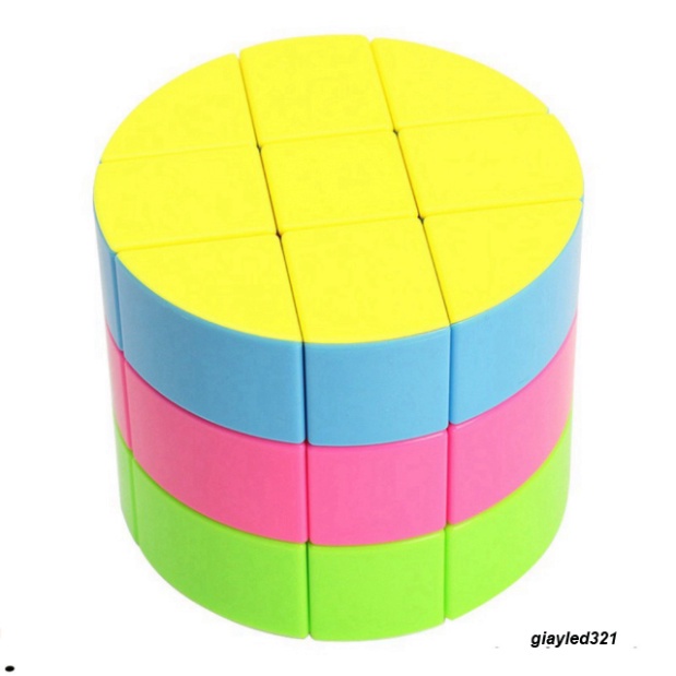 Rubik Biến Thể hình tròn nhiều màu sắc Cylinder Rubik Z-Cube Cloud 3-layer Cylinder Stickerless